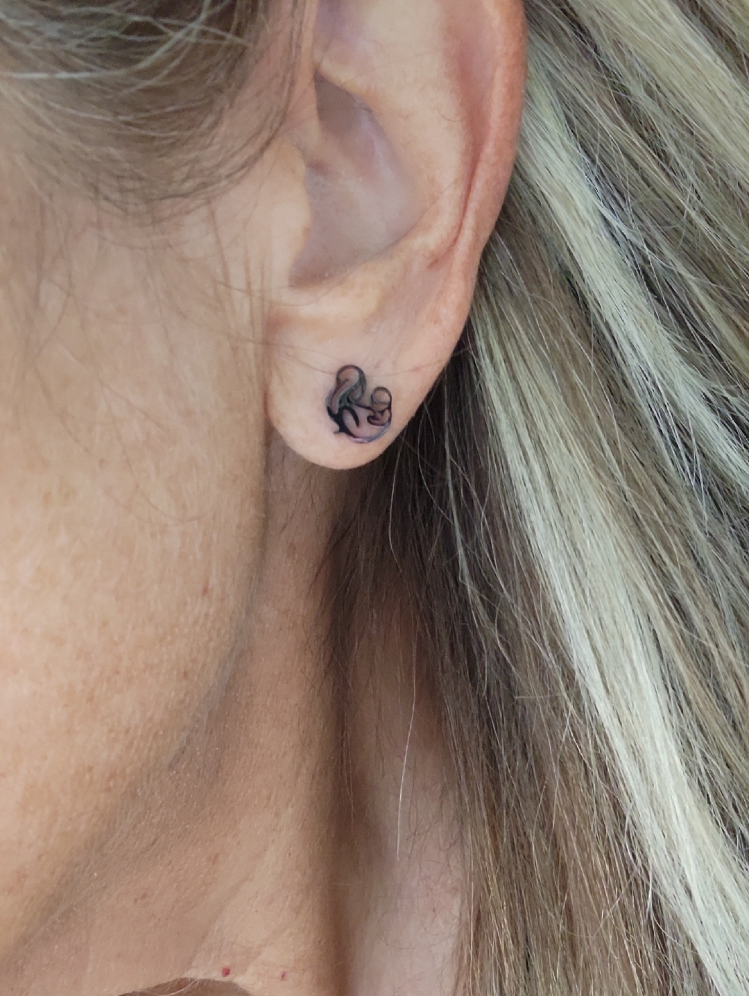 New Mom And Baby Stud Earrings